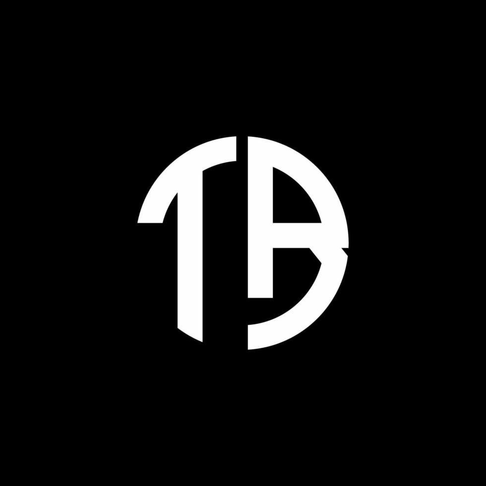 tb monogram logotyp cirkel band formgivningsmall vektor