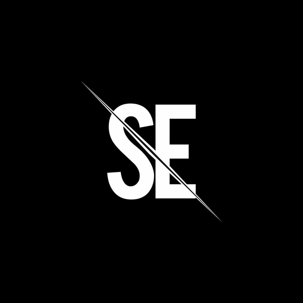 se Logo-Monogramm mit Slash-Design-Vorlage vektor