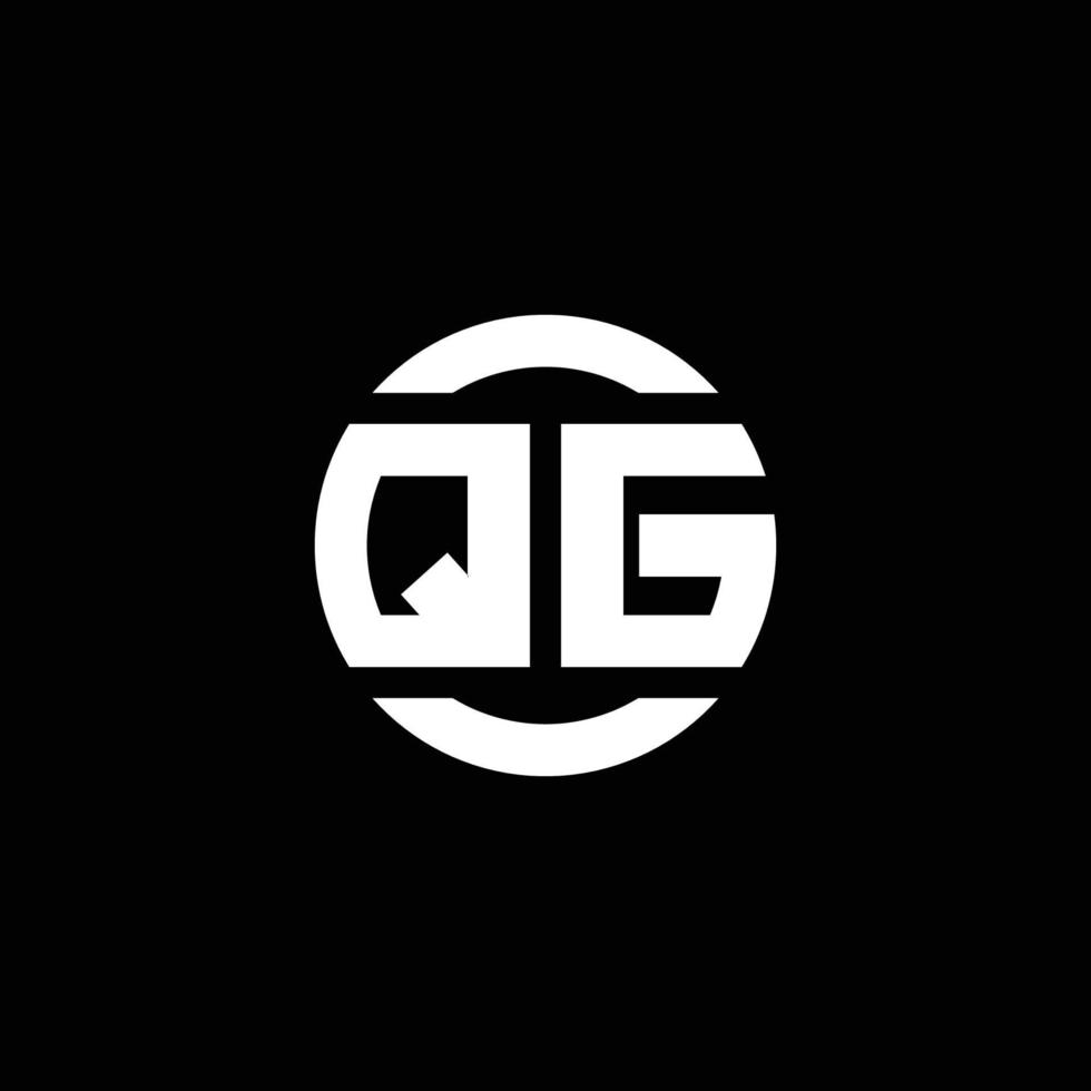 qg-Logo-Monogramm isoliert auf Kreiselement-Designvorlage vektor