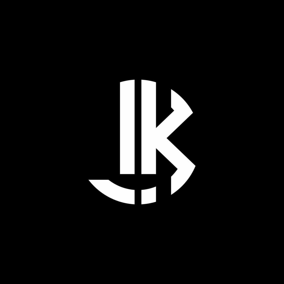 lk Monogramm Logo Kreis Band Stil Designvorlage vektor