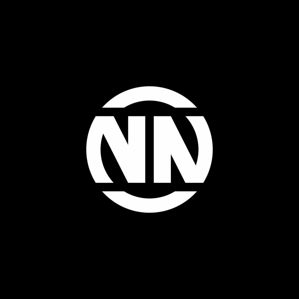 nn logotyp monogram isolerad på cirkel element designmall vektor