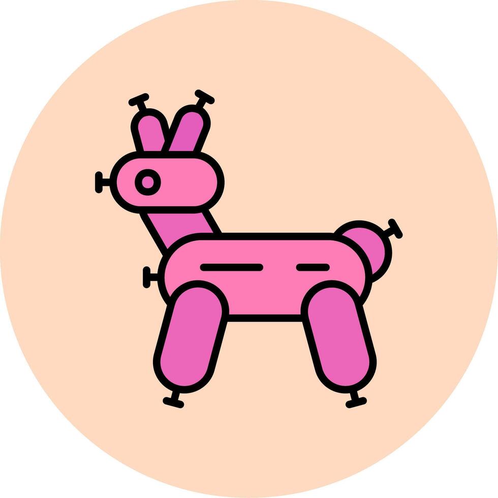 Ballon-Hund-Vektor-Symbol vektor