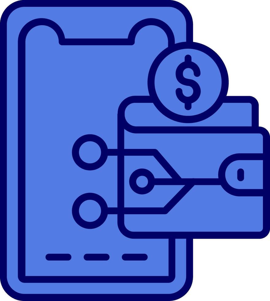 digital plånbok vektor ikon