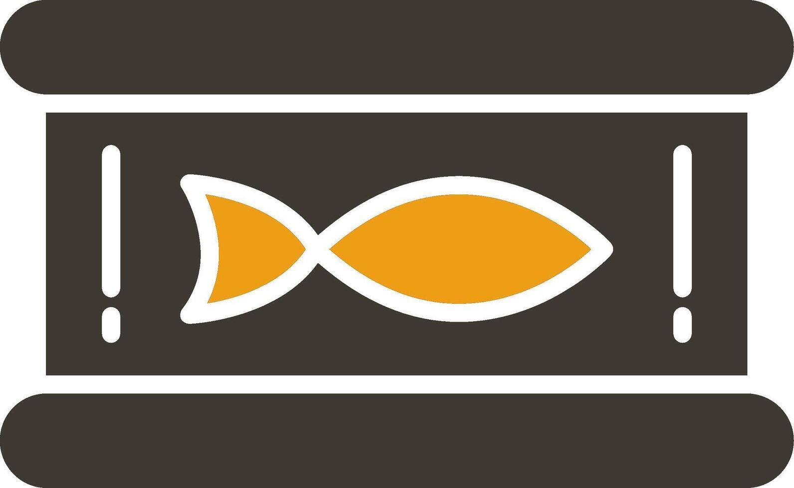 Thunfisch Glyphe zwei Farbe Symbol vektor