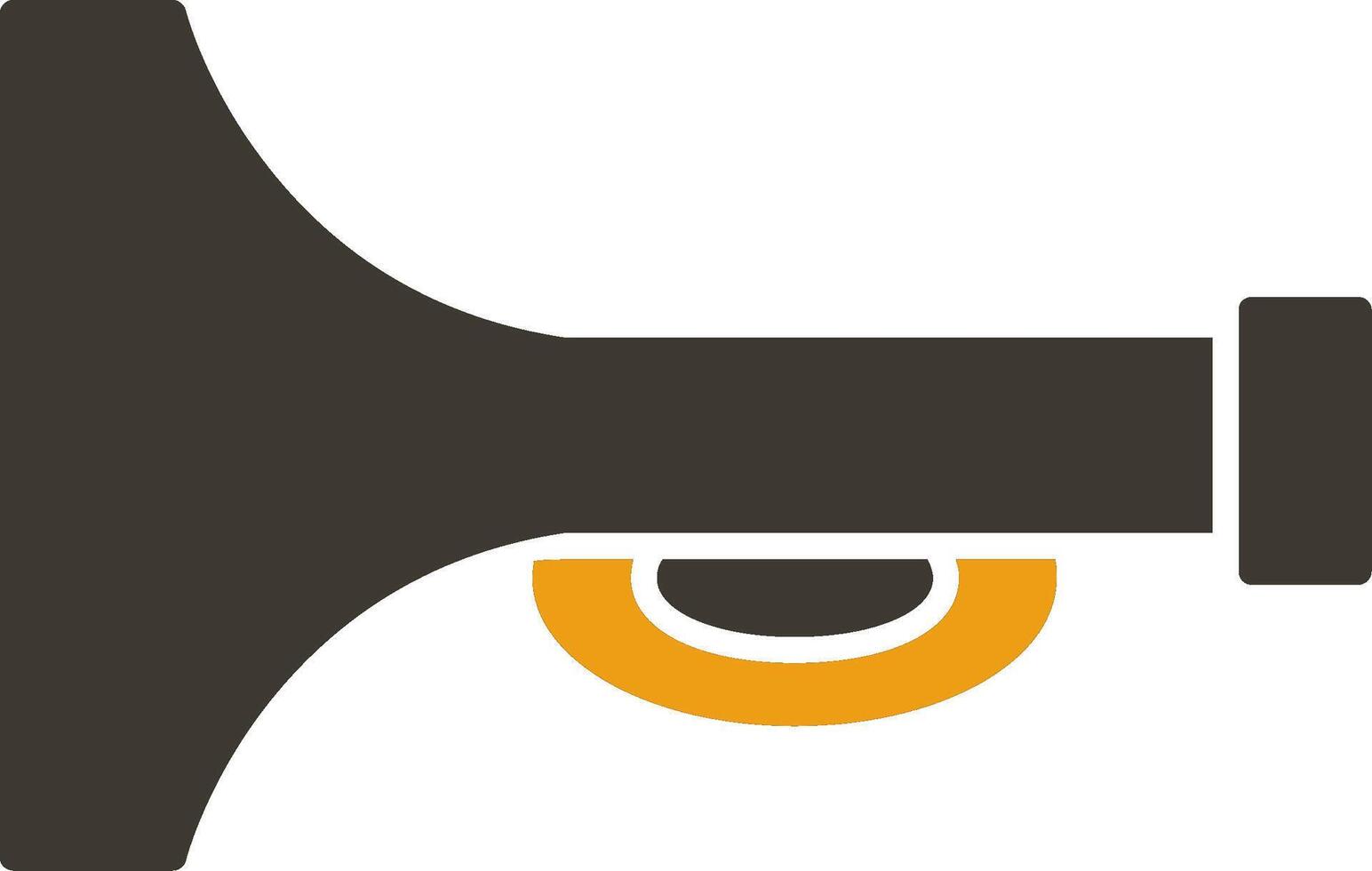 Horn Glyphe zwei Farbe Symbol vektor