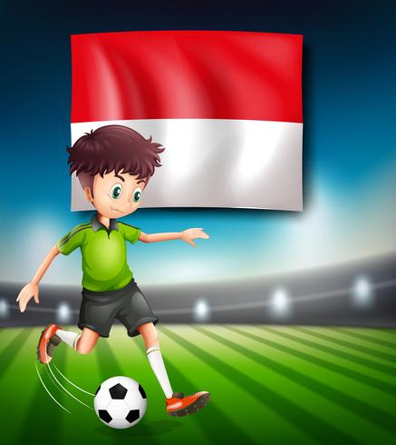 Indonesien fotbollsspelare koncept vektor