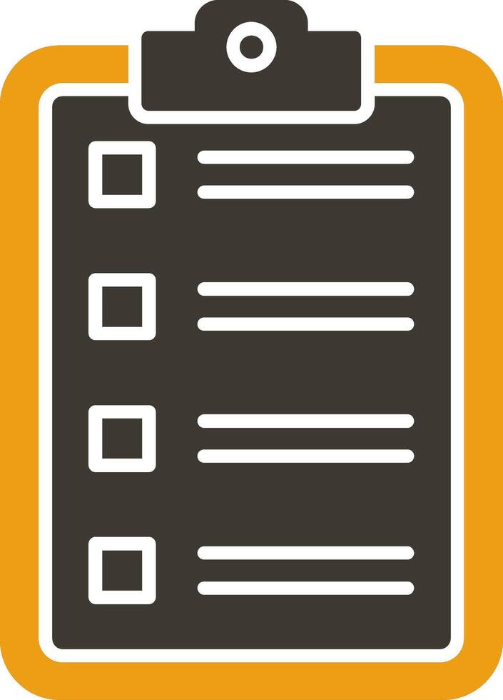 checklista glyf två Färg ikon vektor