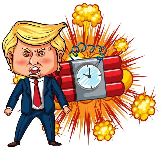 President Trump och tids bomb vektor