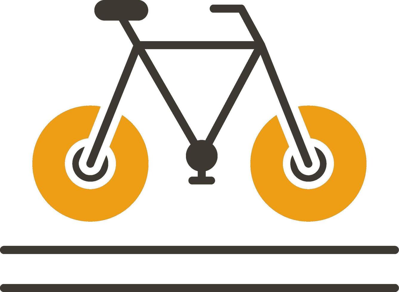 Fahrrad Glyphe zwei Farbe Symbol vektor