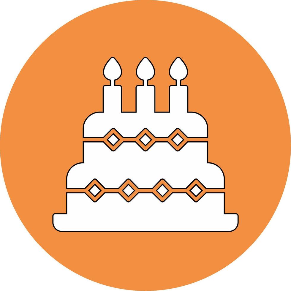 Vektorsymbol für Geburtstagstorte vektor