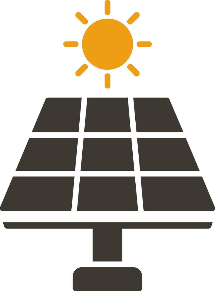 Solar- Panel Glyphe zwei Farbe Symbol vektor