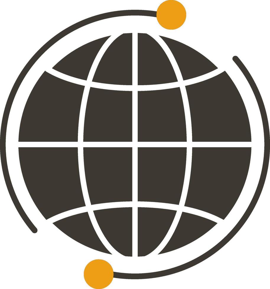 global Glyphe zwei Farbe Symbol vektor