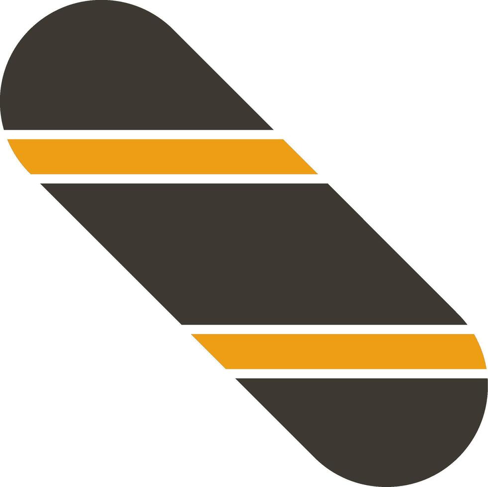Snowboard Glyphe zwei Farbe Symbol vektor
