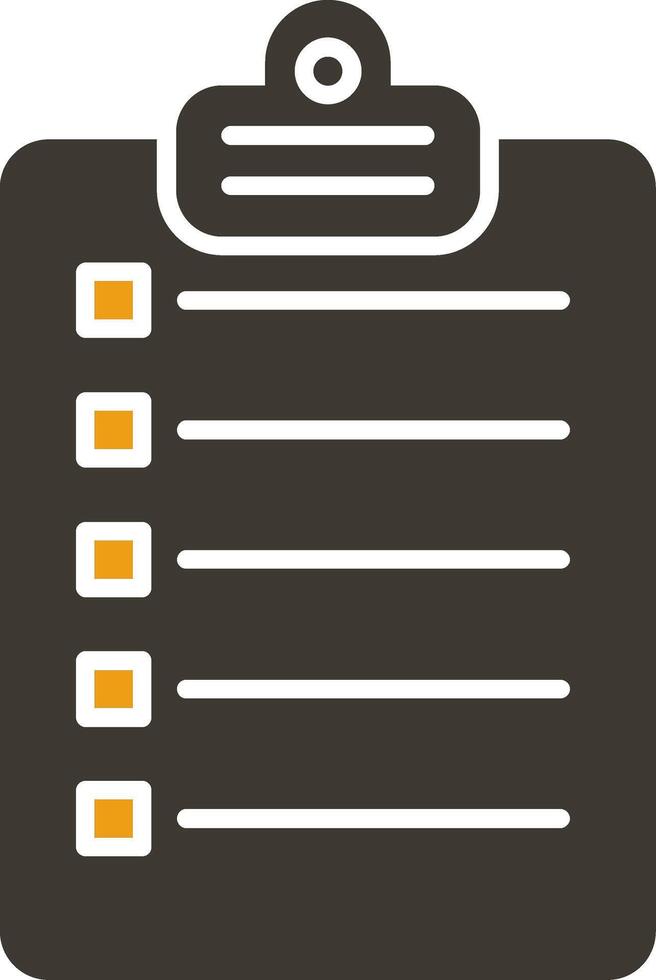 checklista glyf två Färg ikon vektor