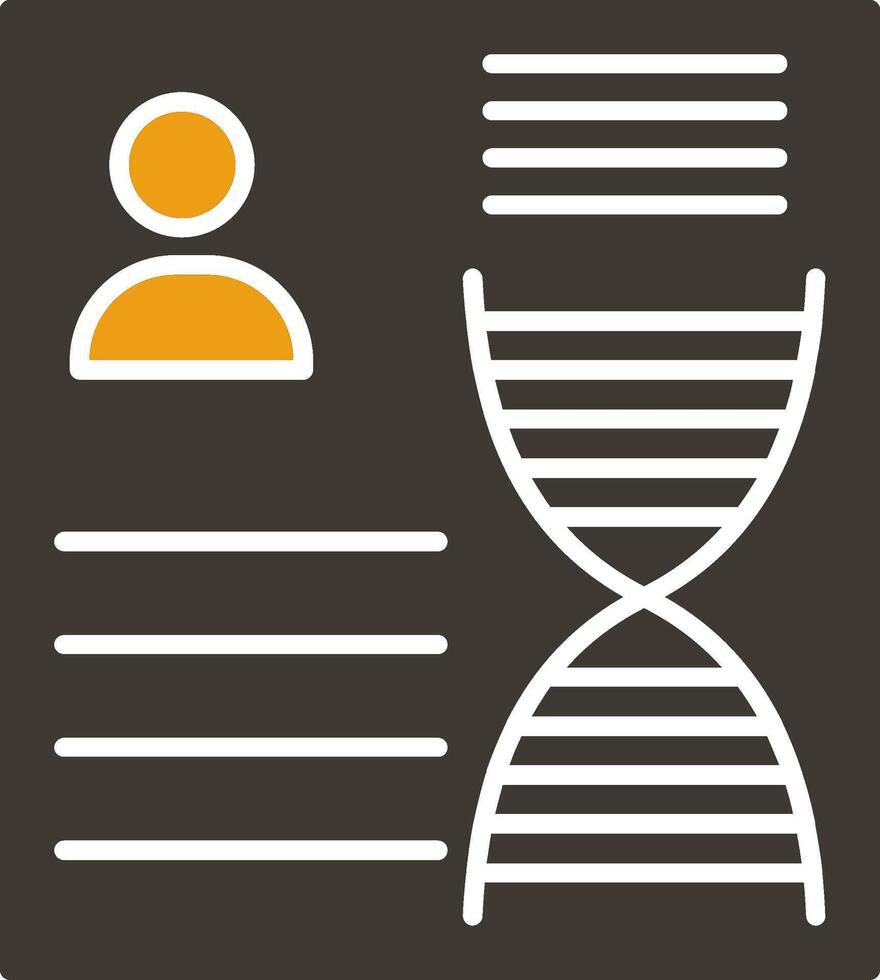 DNA Glyphe zwei Farbe Symbol vektor