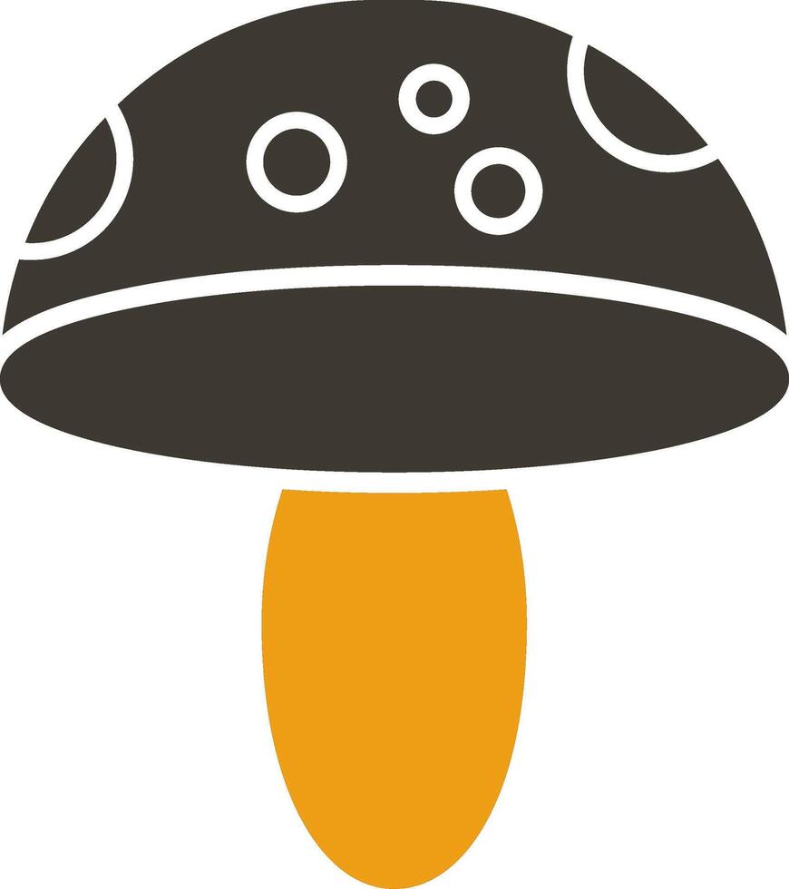 Pilz Glyphe zwei Farbe Symbol vektor