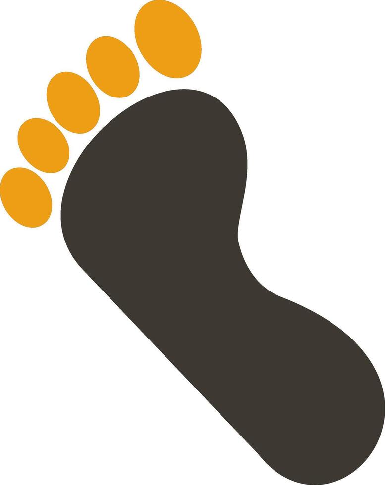 Fußabdruck Glyphe zwei Farbe Symbol vektor