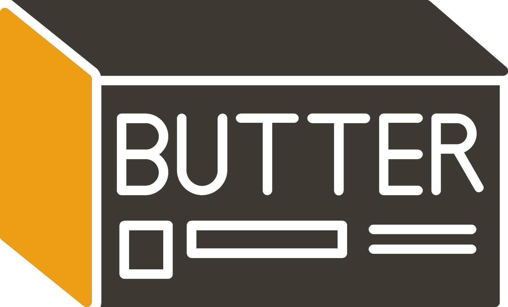 Butter Glyphe zwei Farbe Symbol vektor