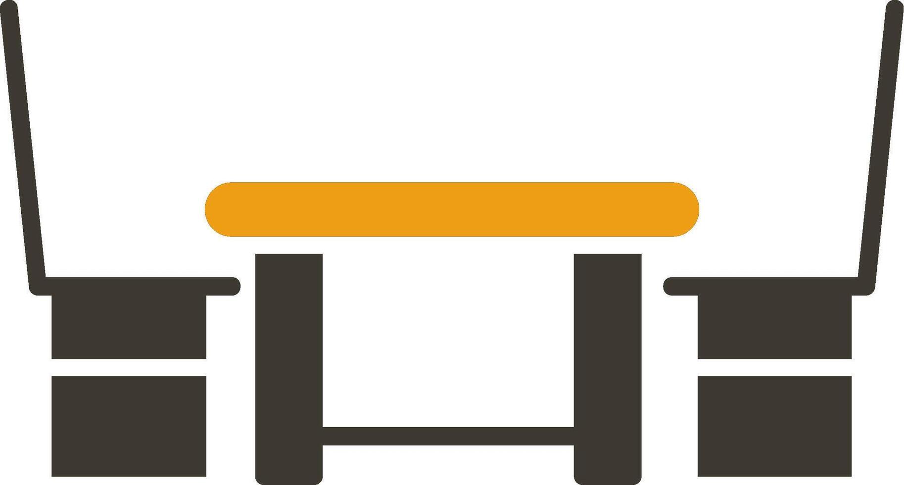 Essen Tabelle Glyphe zwei Farbe Symbol vektor