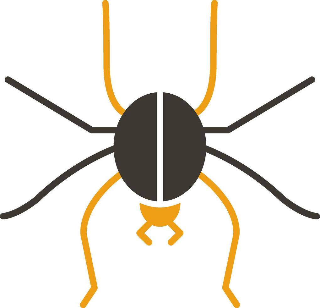 Spinne Glyphe zwei Farbe Symbol vektor