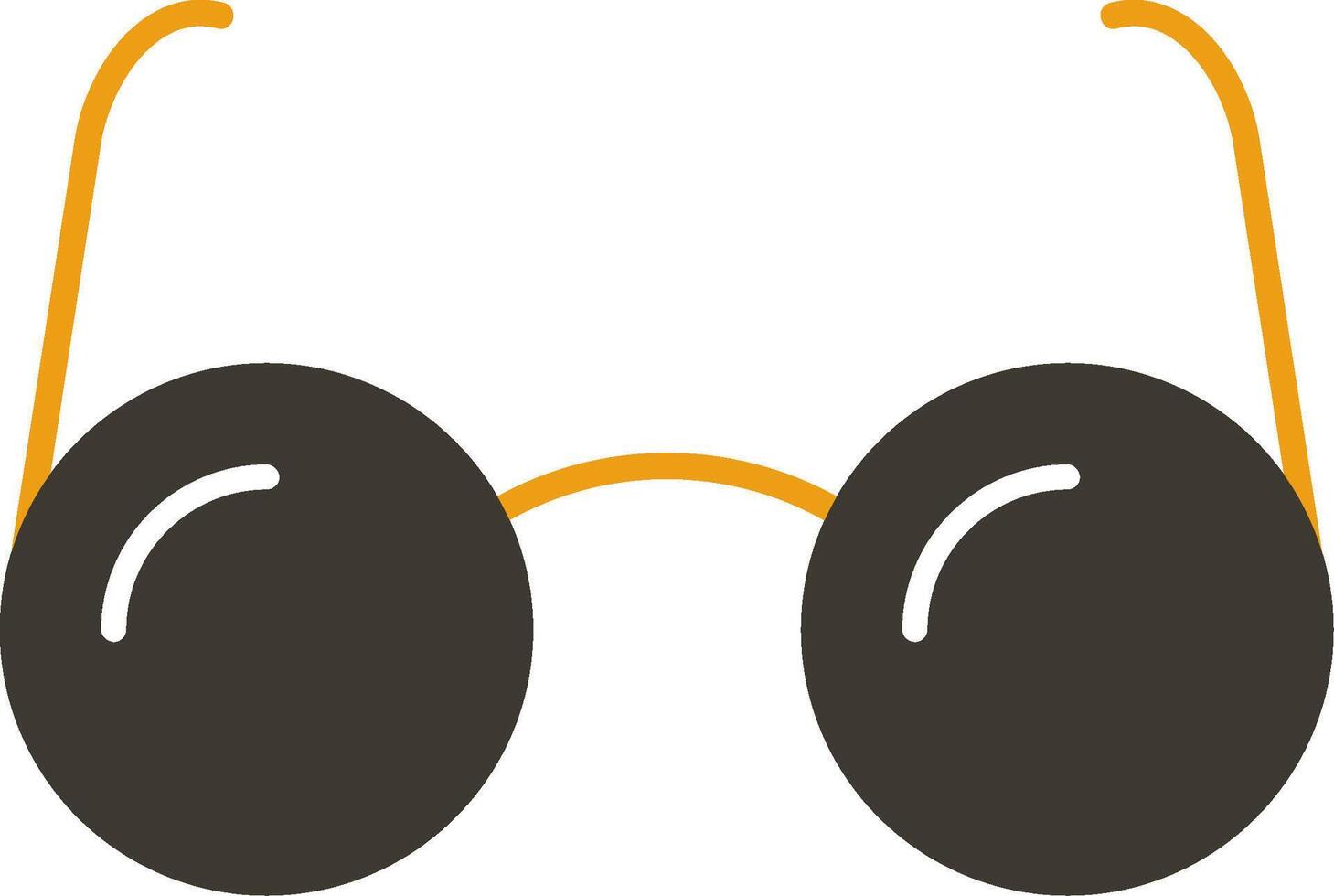 Brille Glyphe zwei Farbe Symbol vektor