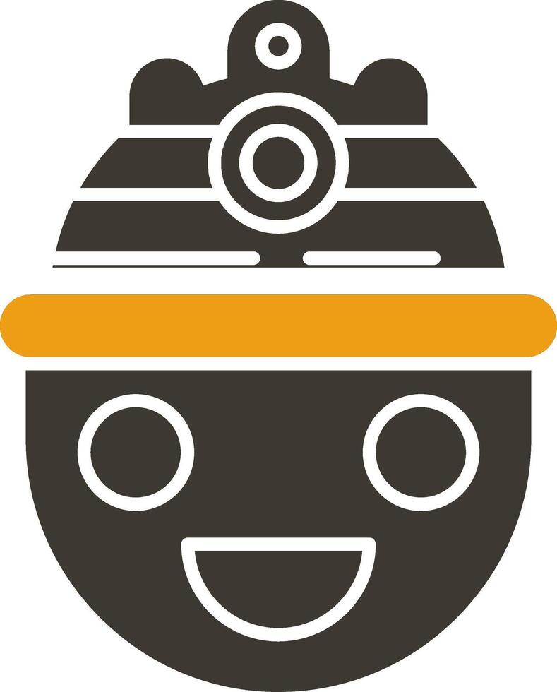 Helm Glyphe zwei Farbe Symbol vektor