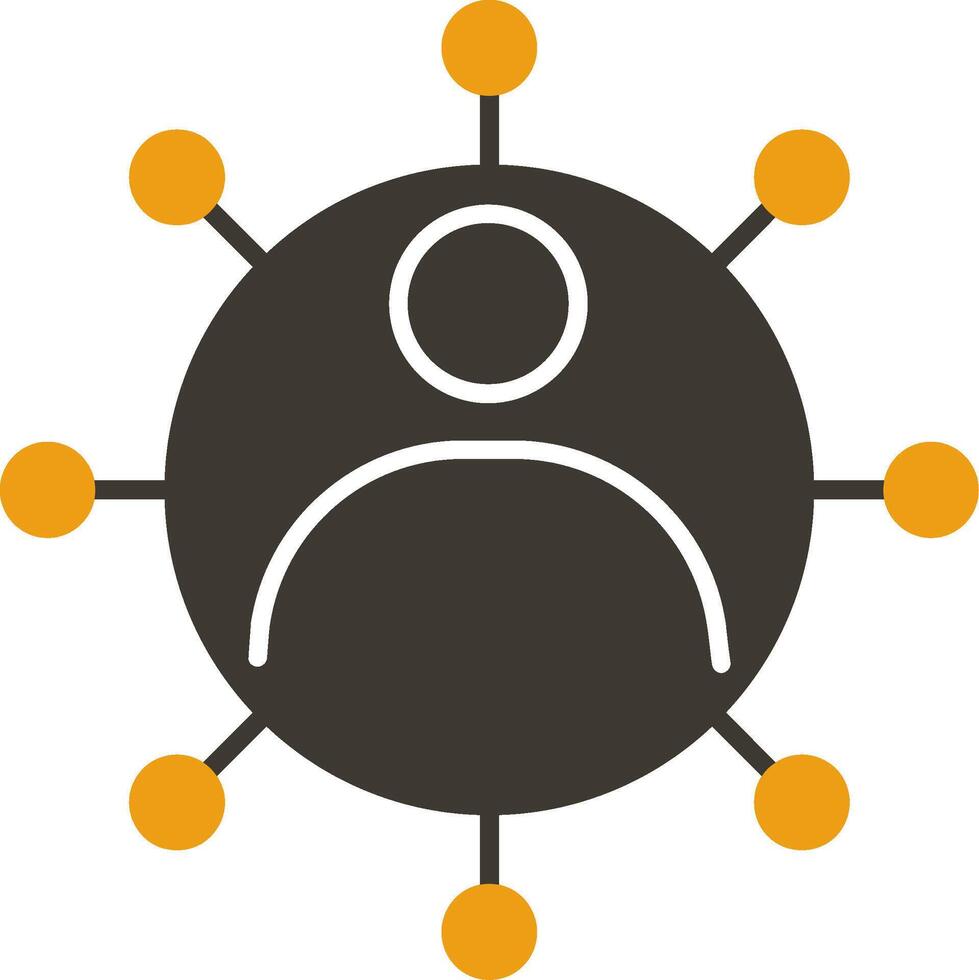 avatar glyf två Färg ikon vektor