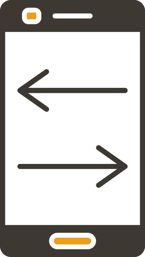 Transfer Glyphe zwei Farbe Symbol vektor