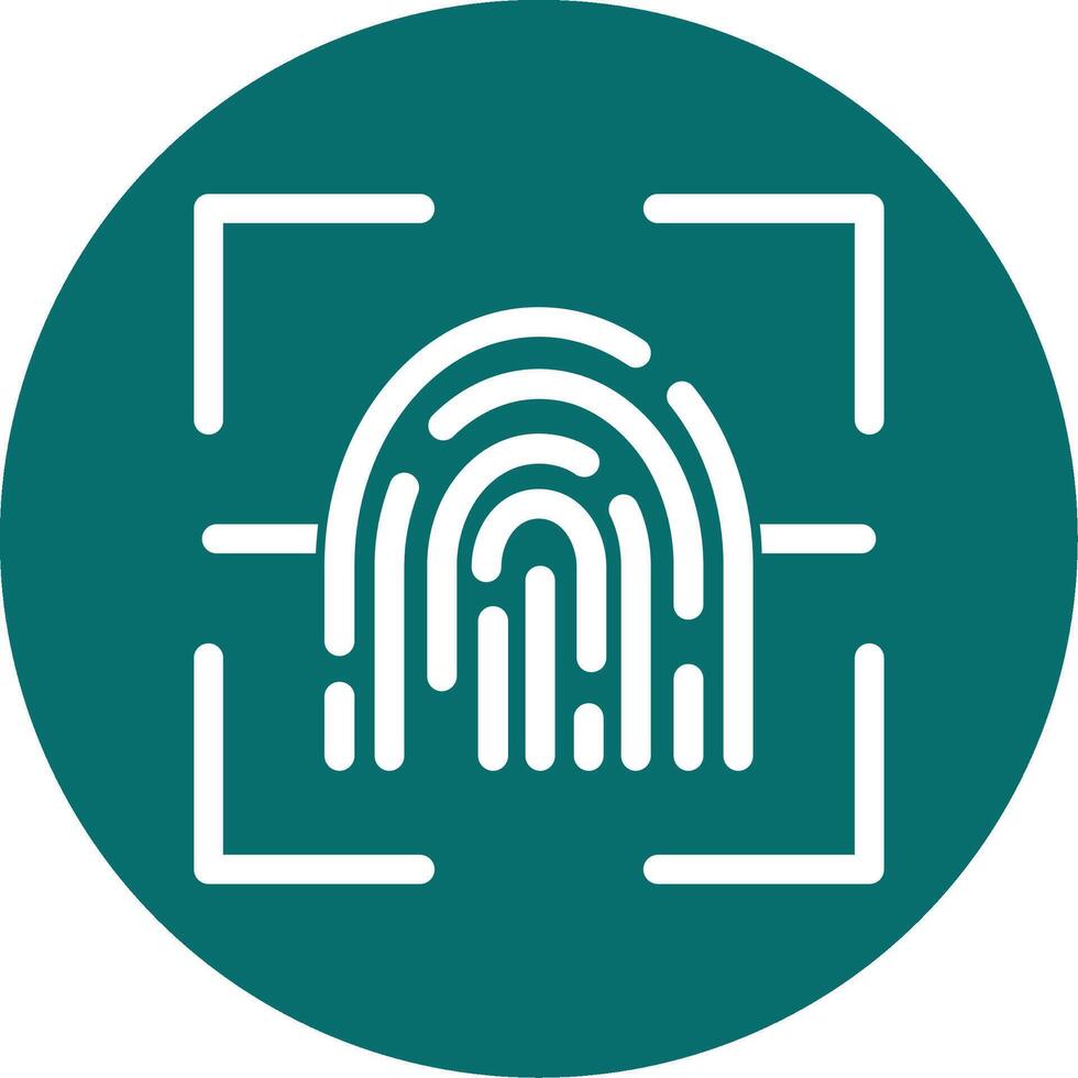 Vektorsymbol für Fingerabdruckscanner vektor