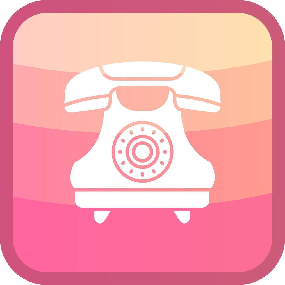 telefon glyf squre färgad ikon vektor
