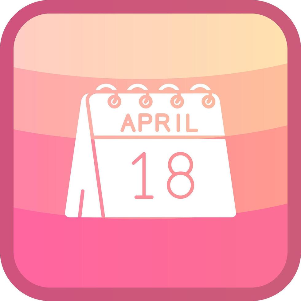 18 .. von April Glyphe squre farbig Symbol vektor