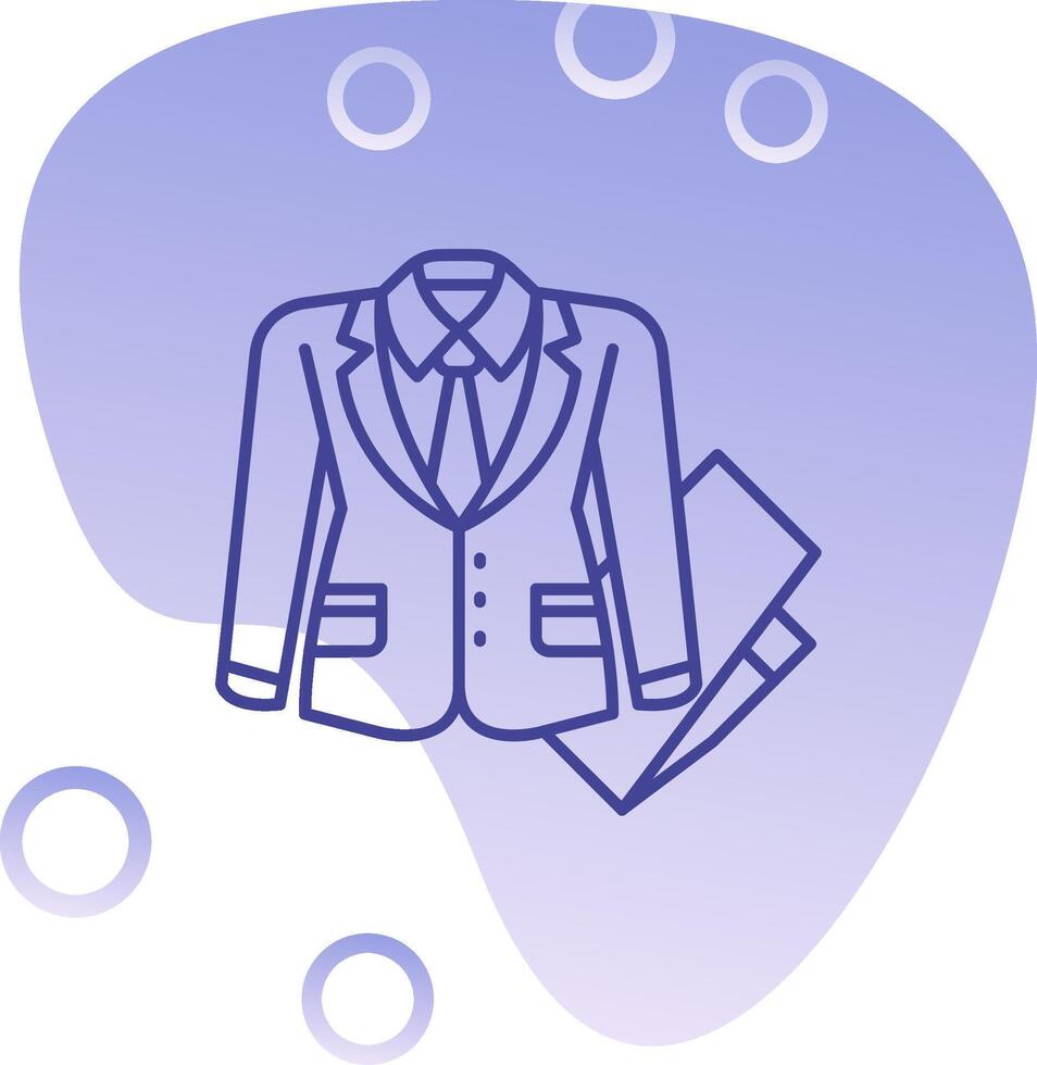 företag kostym lutning bubbla ikon vektor