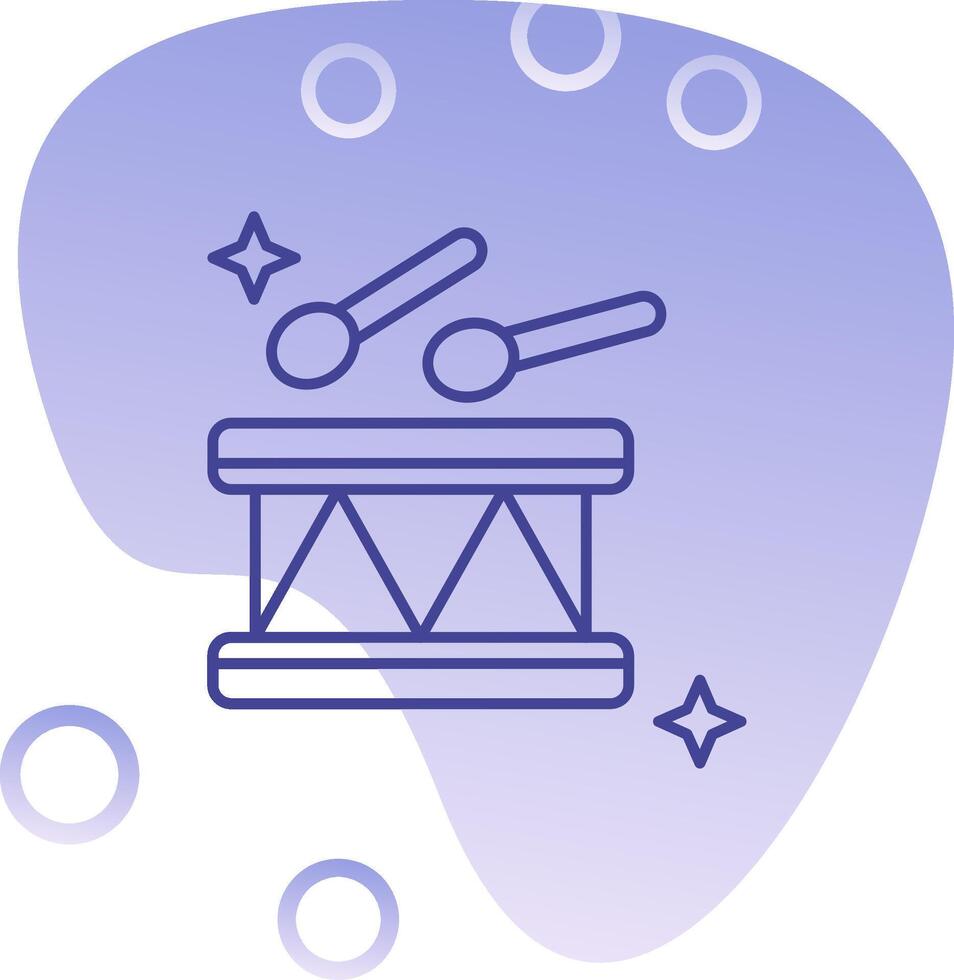 Trommel Gradient Blase Symbol vektor