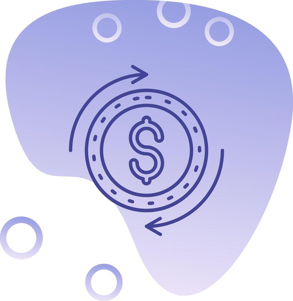 Dollar Gradient Blase Symbol vektor