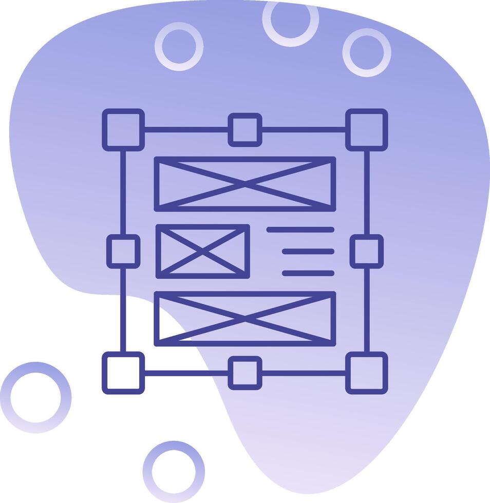 layout lutning bubbla ikon vektor