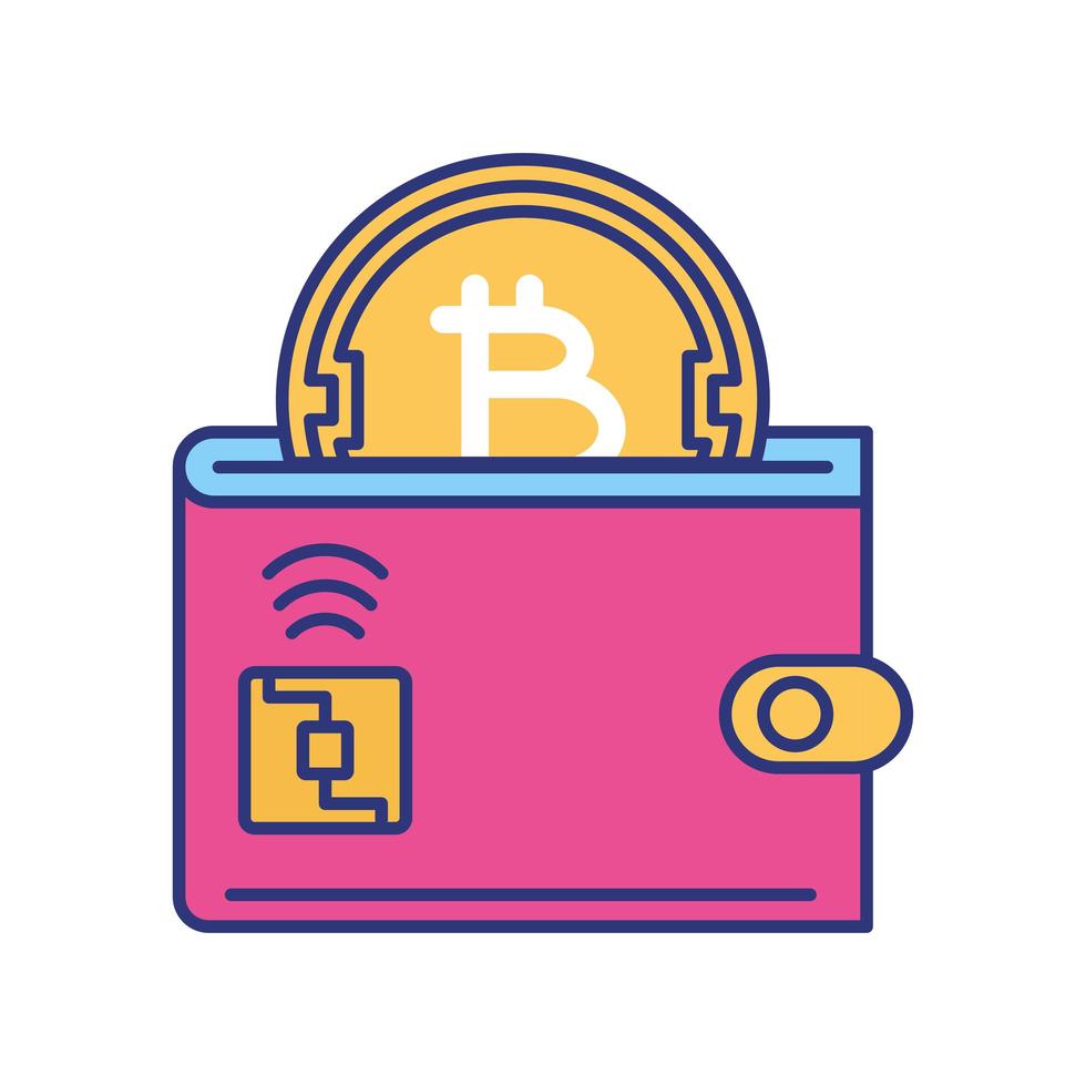 Wallet-Zahlung Bitcoin vektor