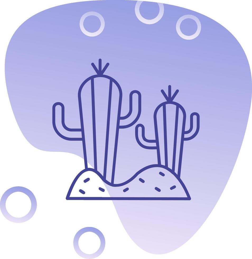 kaktus lutning bubbla ikon vektor