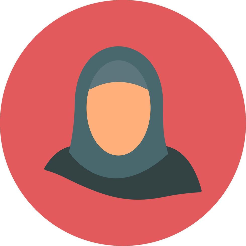 Hijab eben Kreis Symbol vektor