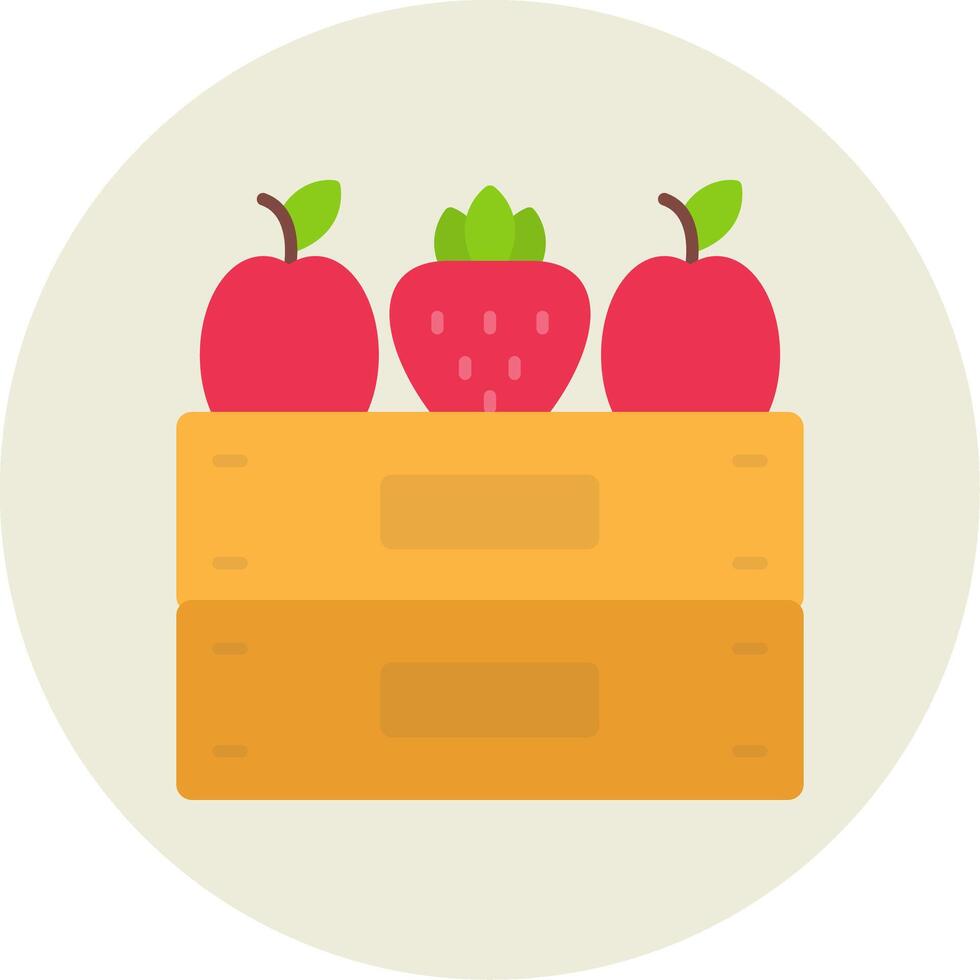 Obst Box eben Kreis Symbol vektor