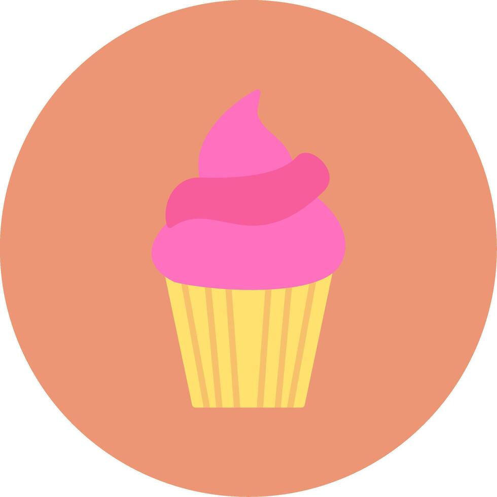 Cupcake eben Kreis Symbol vektor