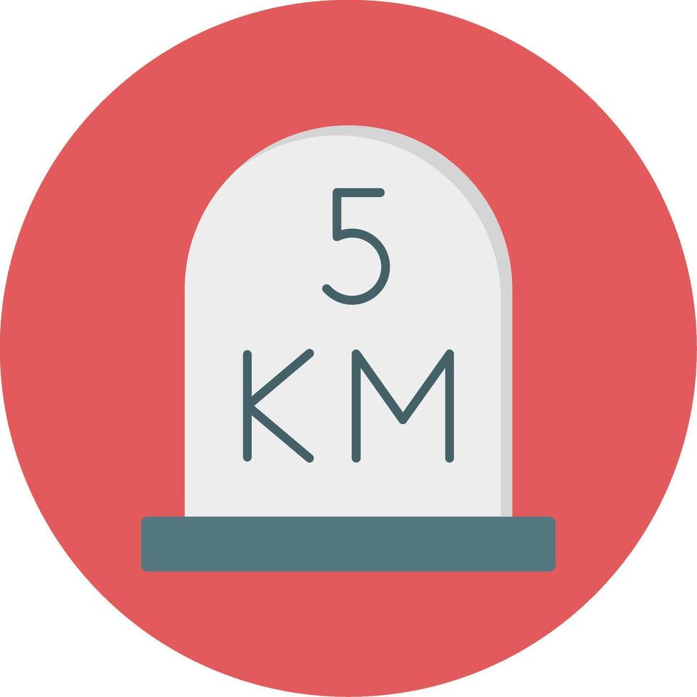 Kilometer eben Kreis Symbol vektor