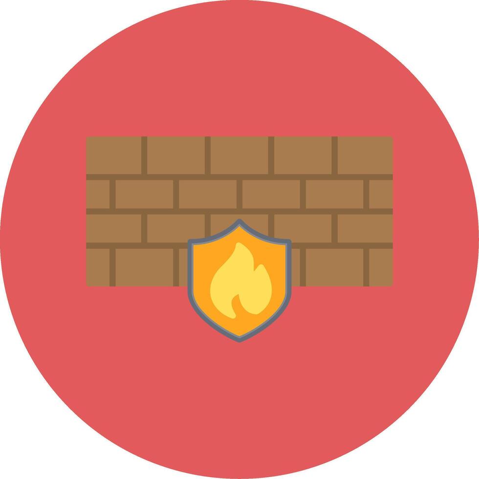 Firewall eben Kreis Symbol vektor