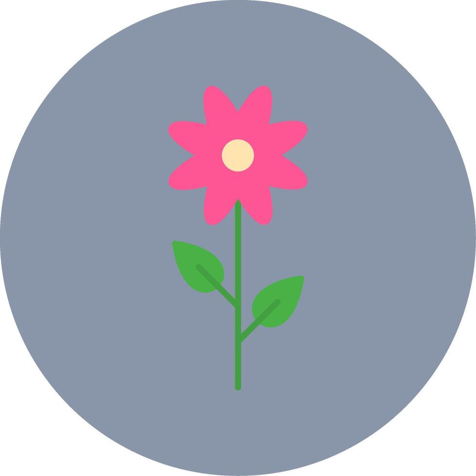 Blume eben Kreis Symbol vektor