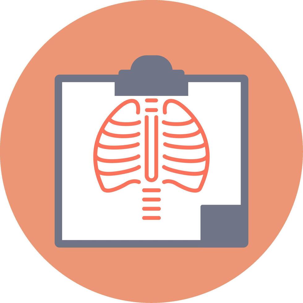 radiologi platt cirkel ikon vektor