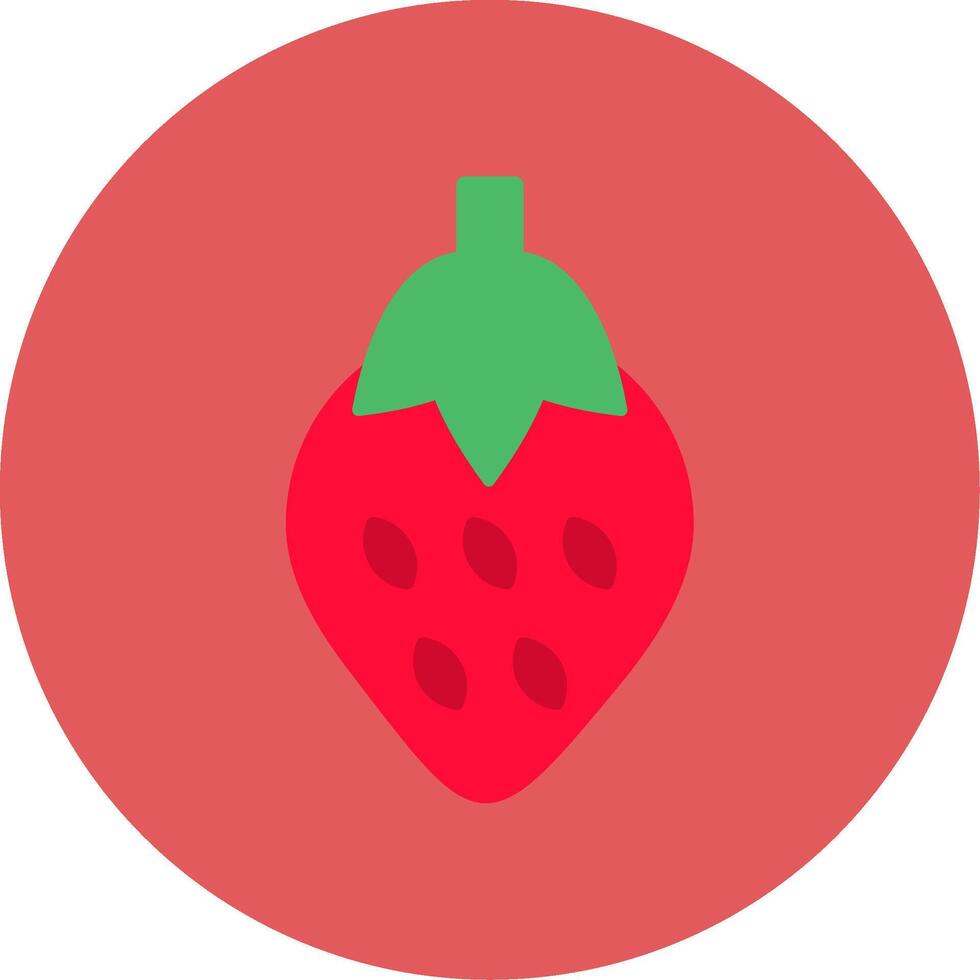 Erdbeere eben Kreis Symbol vektor