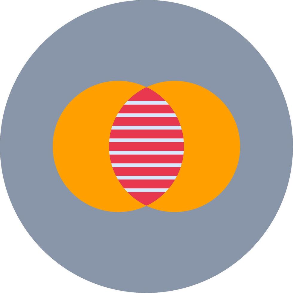 Überlappung eben Kreis Symbol vektor