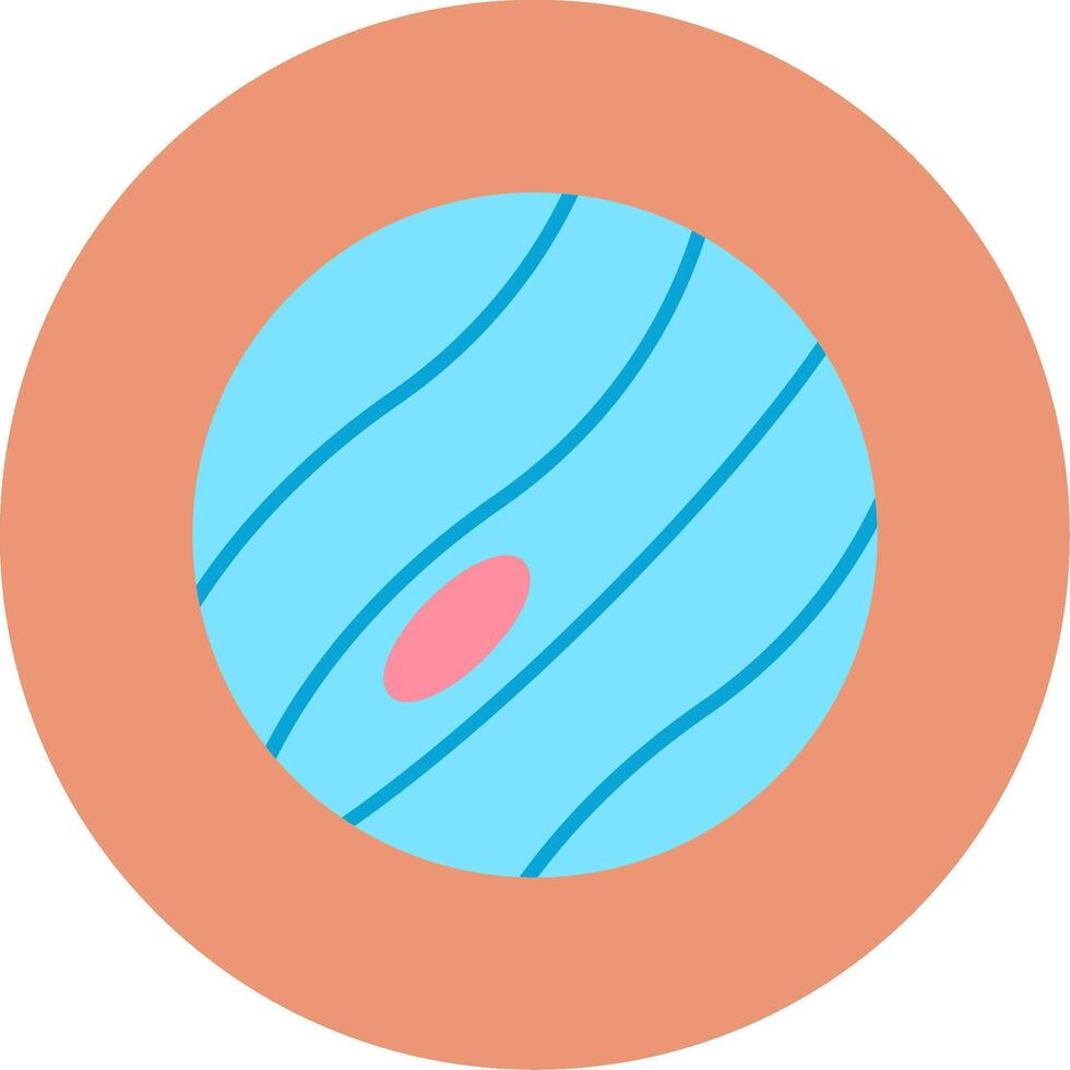 planet platt cirkel ikon vektor