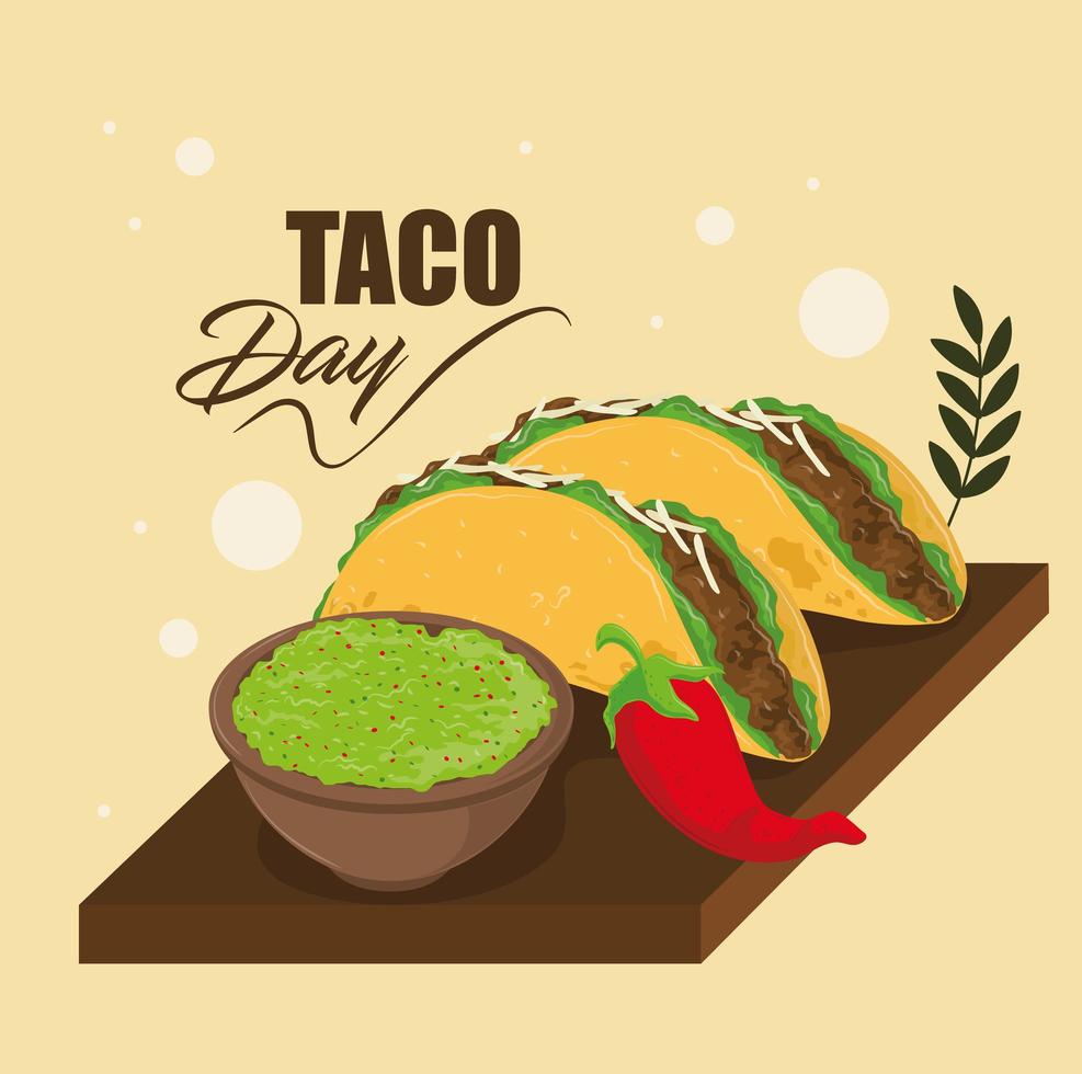 taco day mexikansk mat vektor