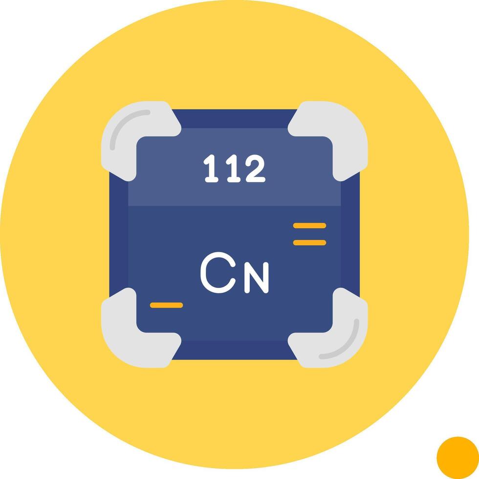 copernicium lång cirkel ikon vektor