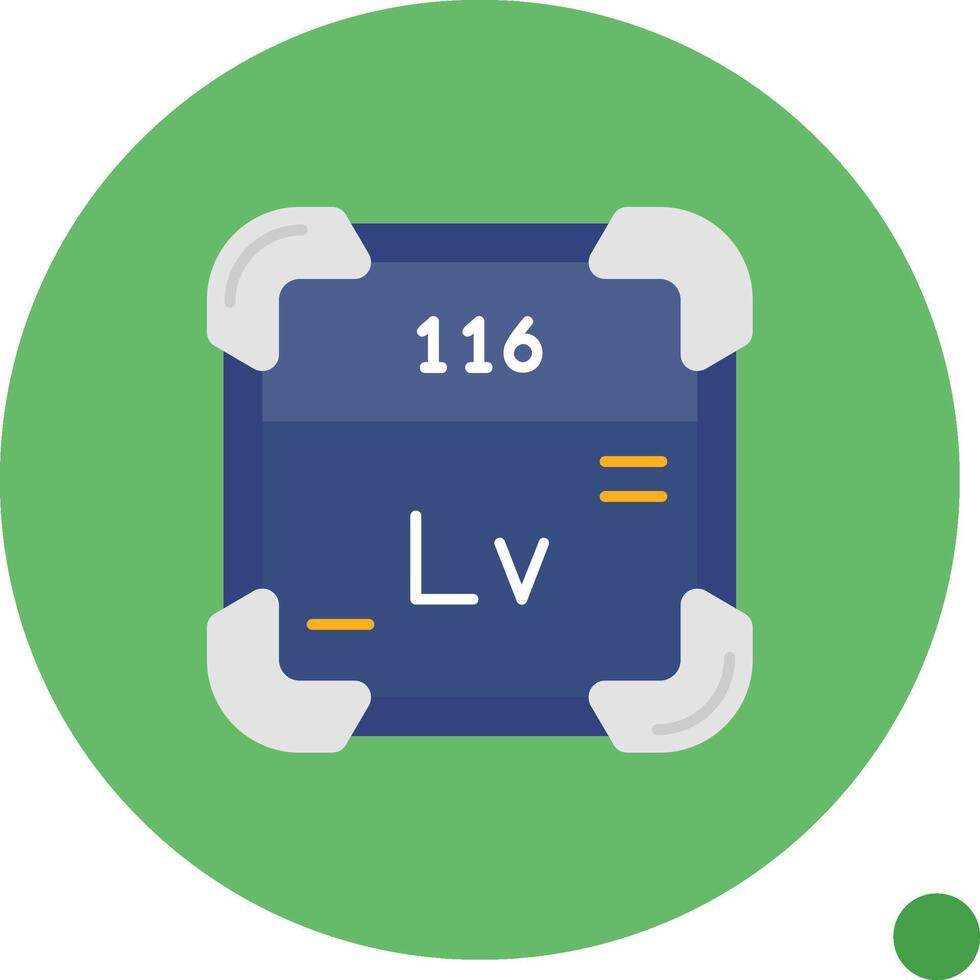 Livermorium lange Kreis Symbol vektor